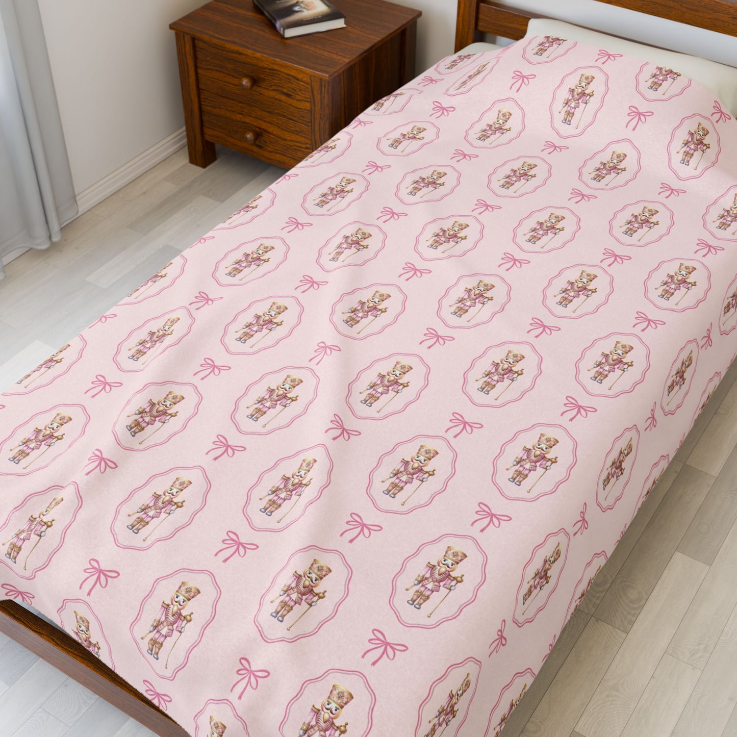 Nutcracker Coquette Velveteen Plush Blanket