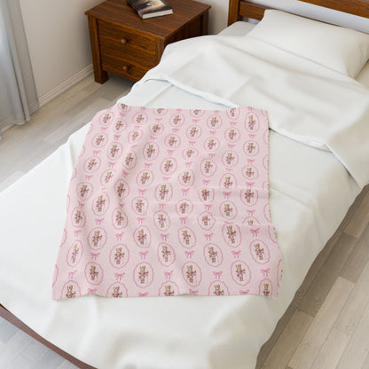 Nutcracker Coquette Velveteen Plush Blanket