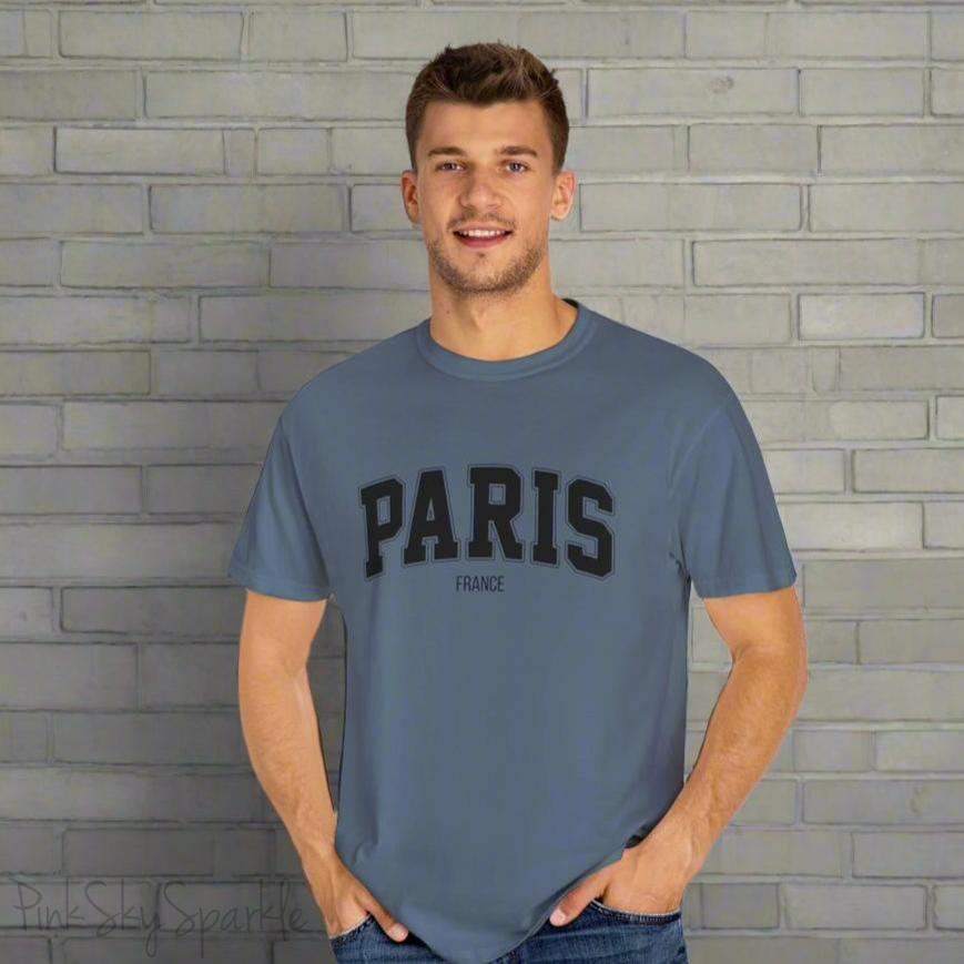 Paris, France Unisex Garment-Dyed T-shirt