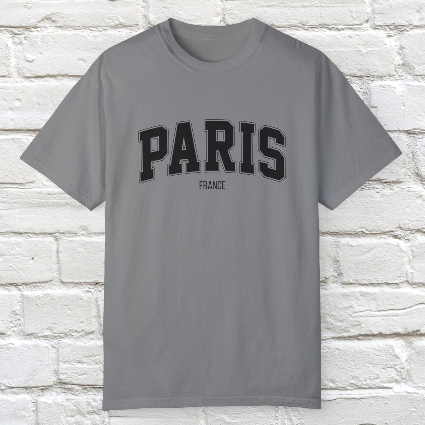 Paris France T-shirt_Grey