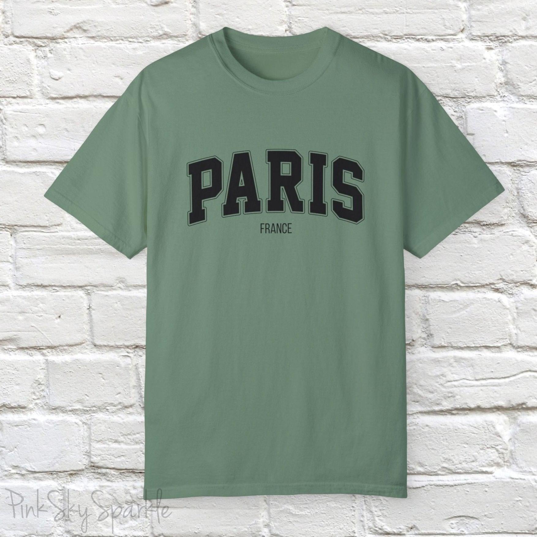 Paris, France Unisex Garment-Dyed T-shirt