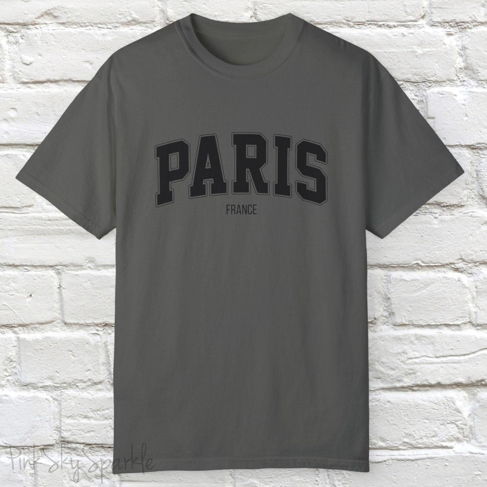 Paris, France Unisex Garment-Dyed T-shirt