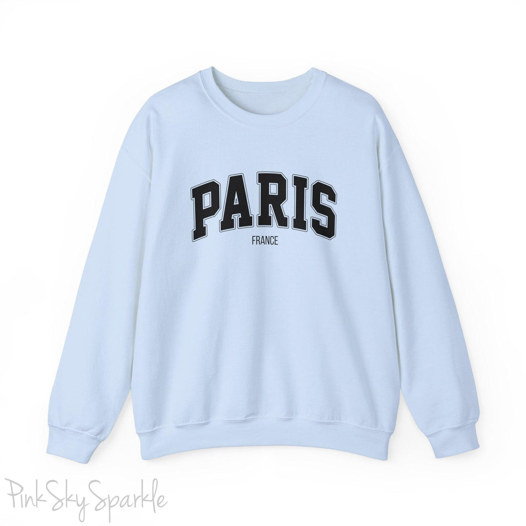 Paris, France Unisex Crewneck Sweatshirt_Light Blue