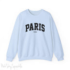 Paris, France Unisex Crewneck Sweatshirt_Light Blue