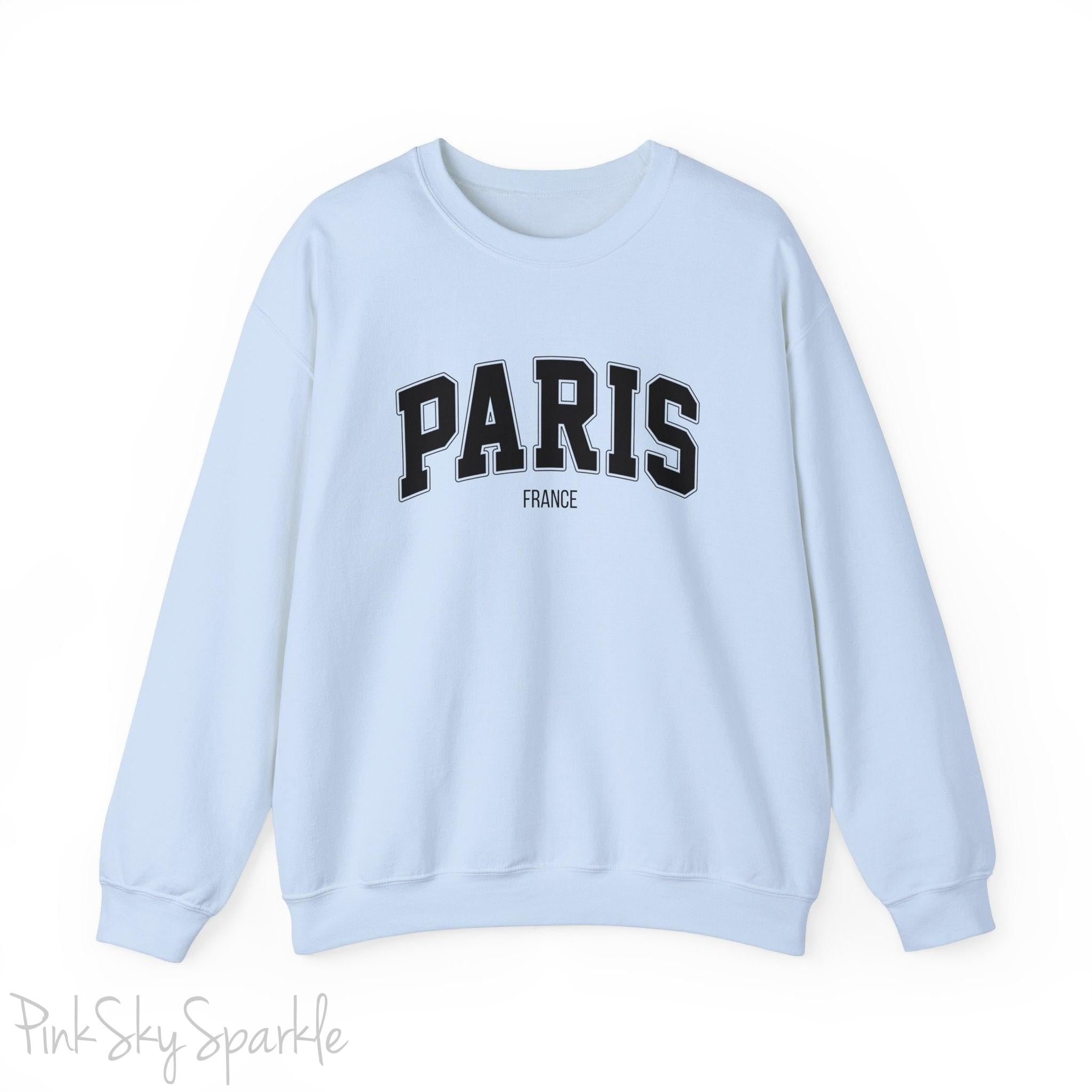 Paris, France Unisex Crewneck Sweatshirt_Light Blue