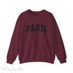 Paris, France Unisex Crewneck Sweatshirt_Maroon