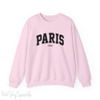 Paris, France Unisex Crewneck Sweatshirt_Pink