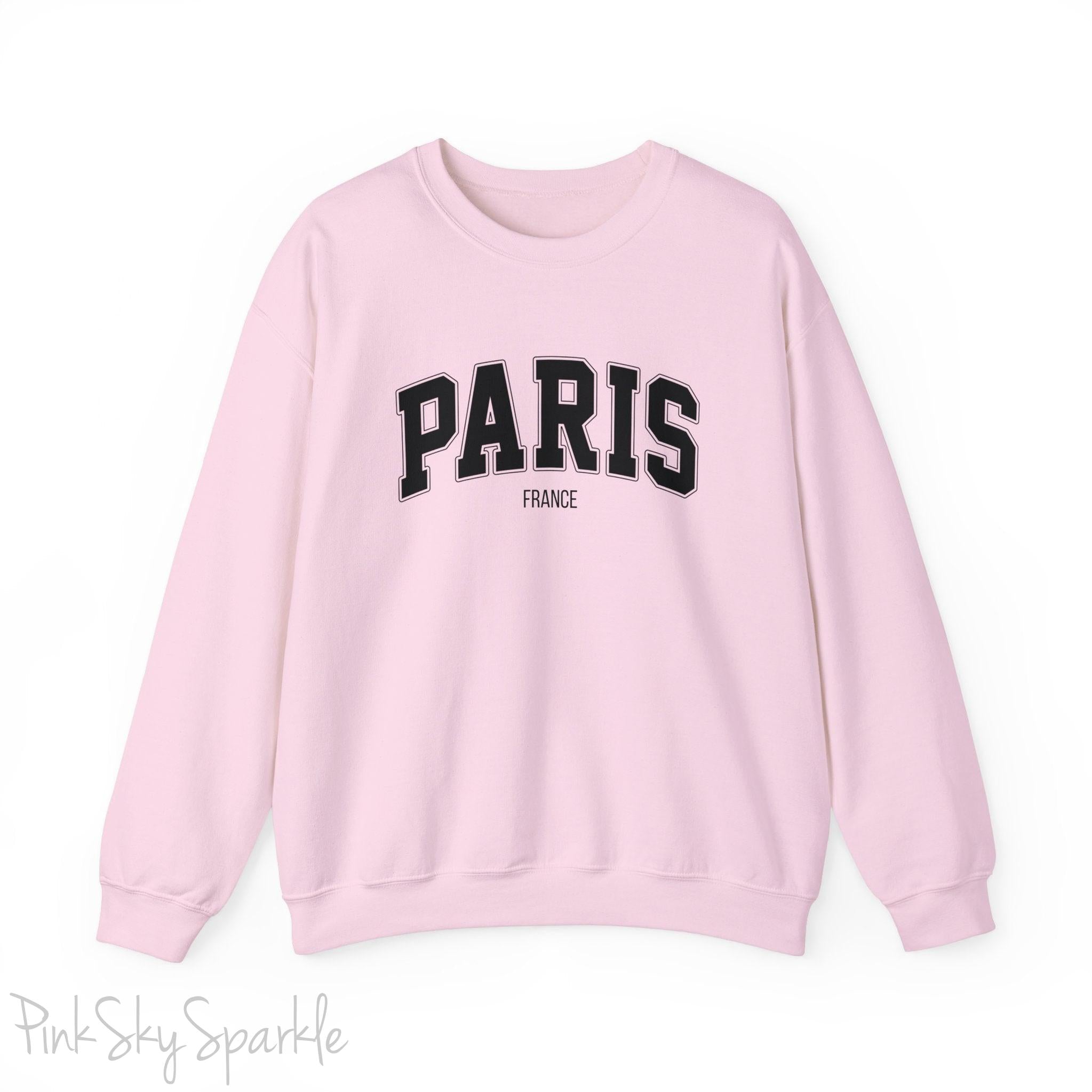 Paris, France Unisex Crewneck Sweatshirt_Pink
