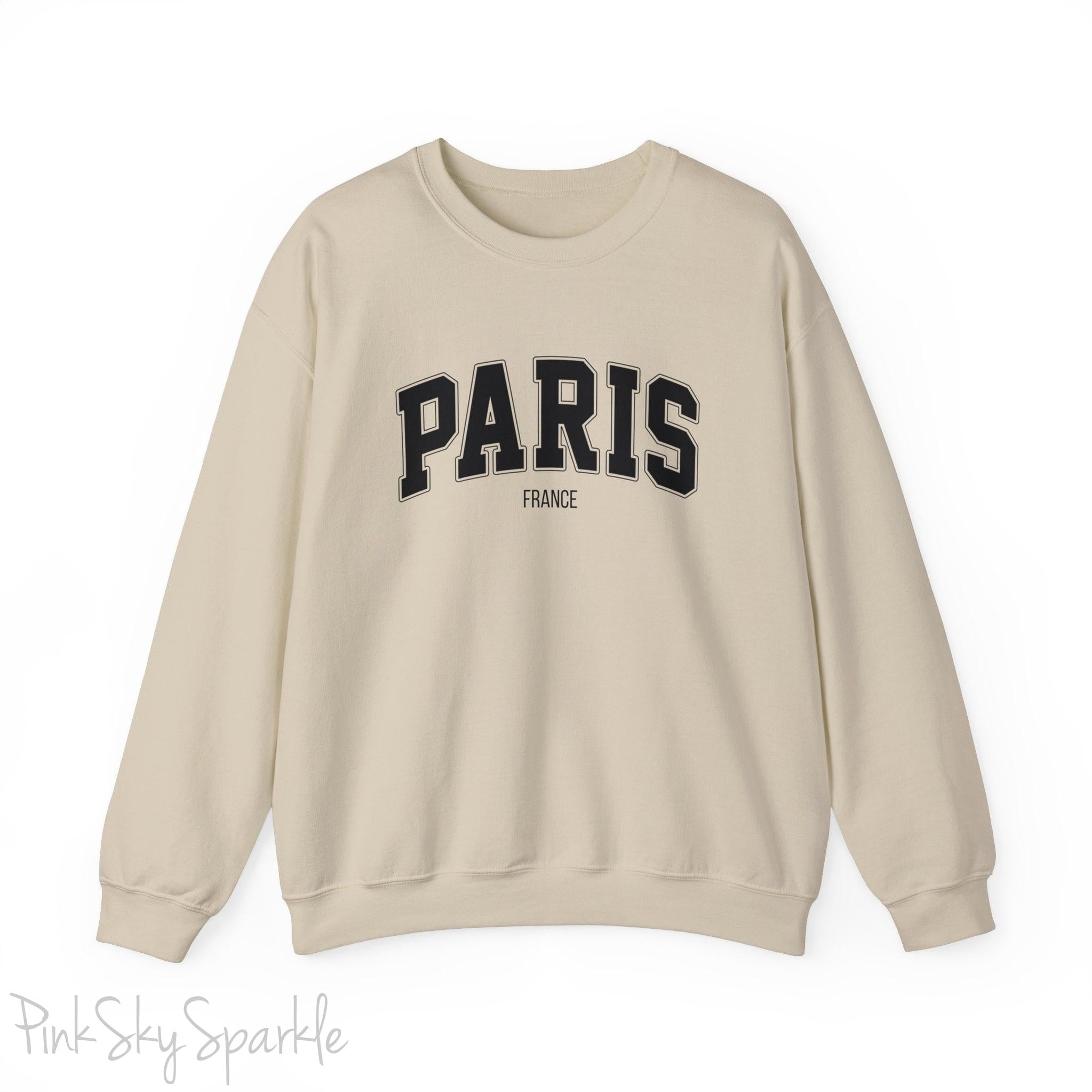 Paris, France Unisex Crewneck Sweatshirt_Sand