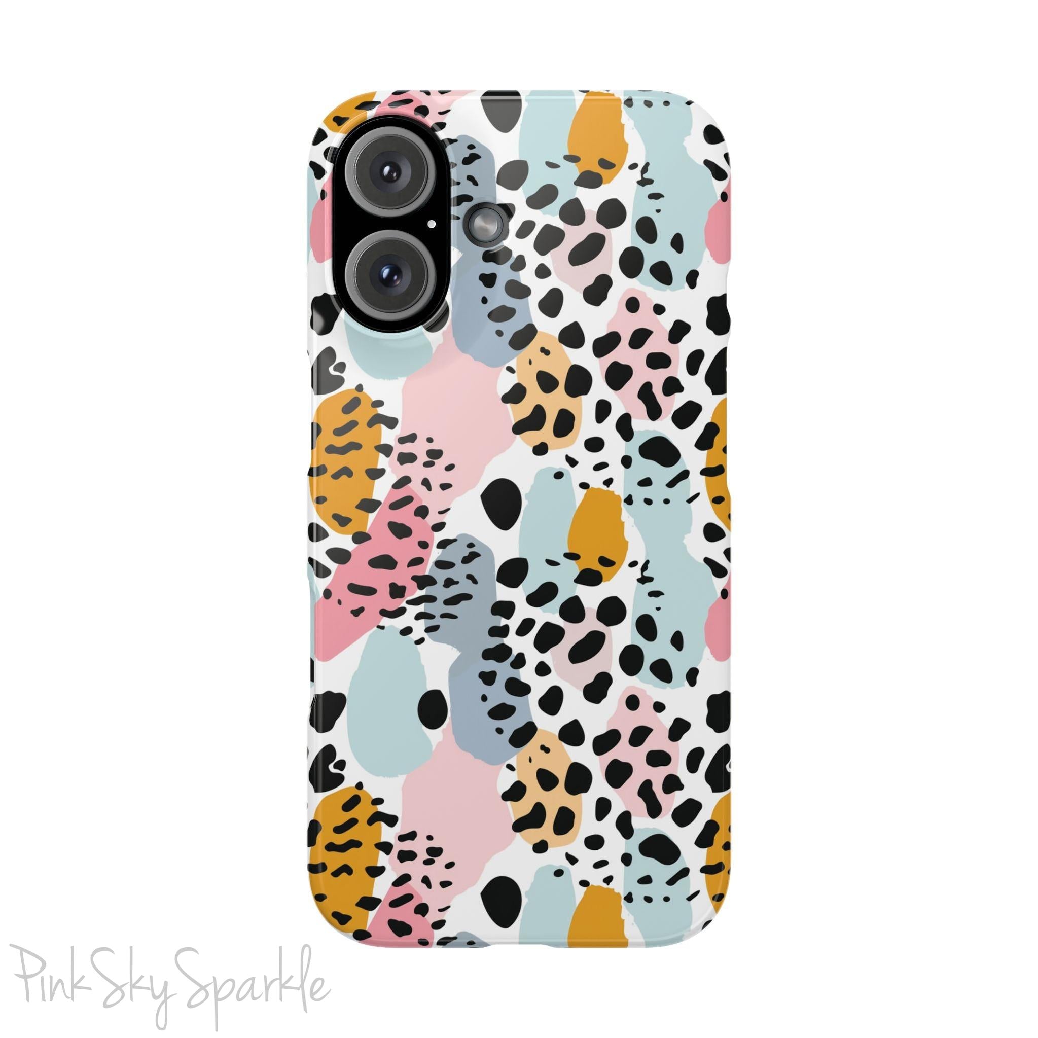 Pastel Leopard Print Slim iPhone Case