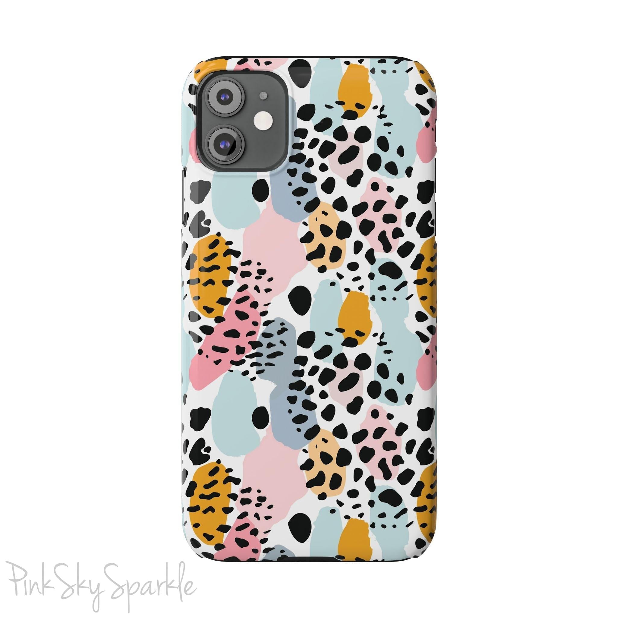 Pastel Leopard Print Slim iPhone Case