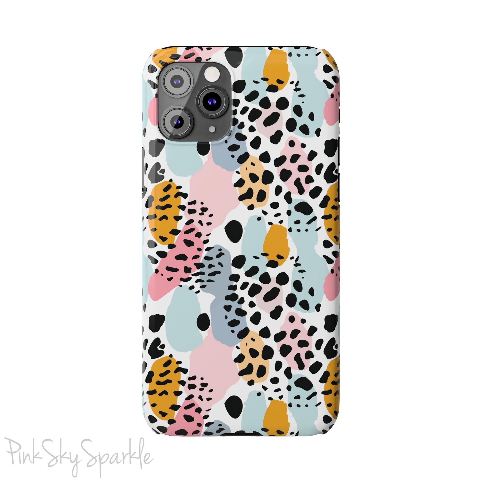 Pastel Leopard Print Slim iPhone Case