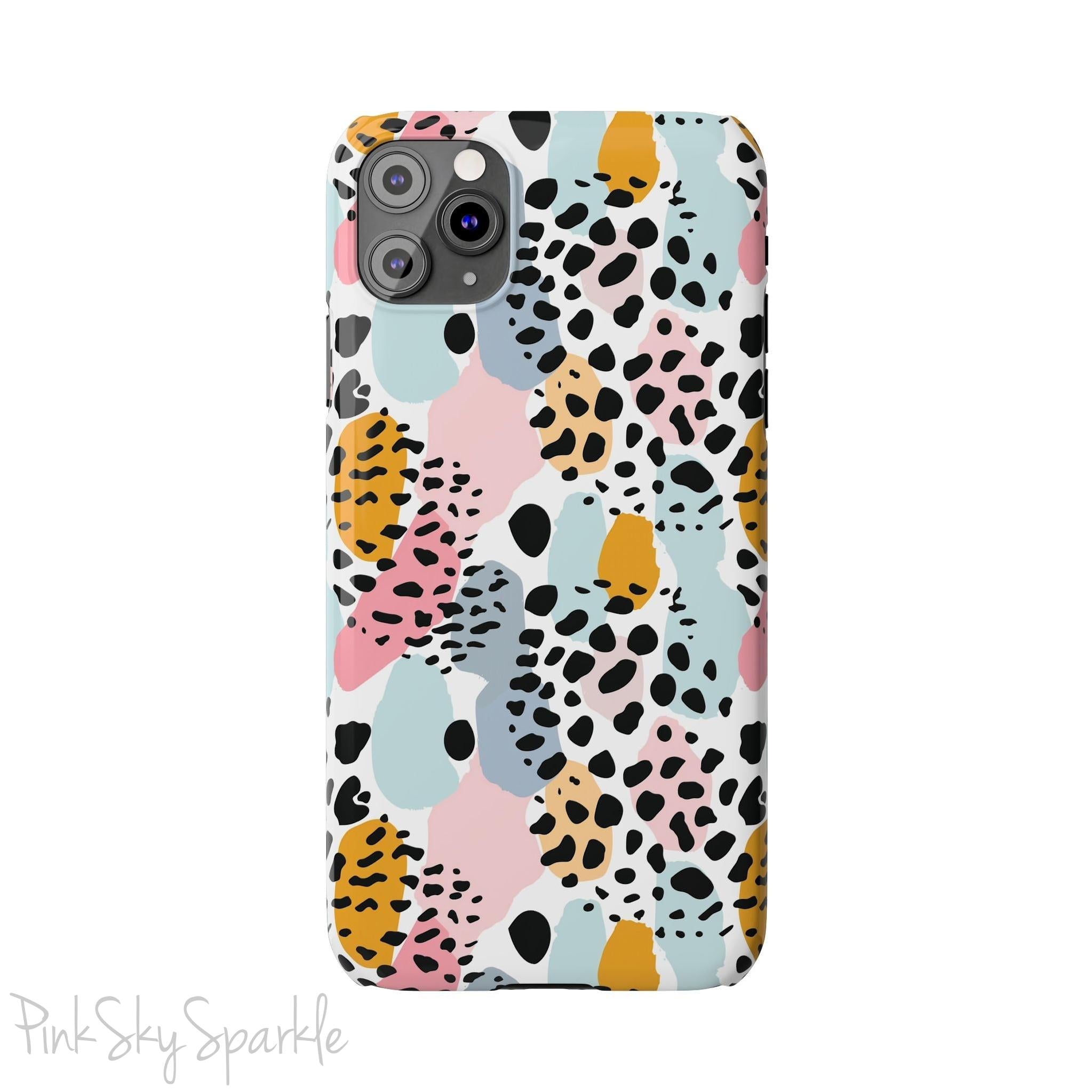 Pastel Leopard Print Slim iPhone Case