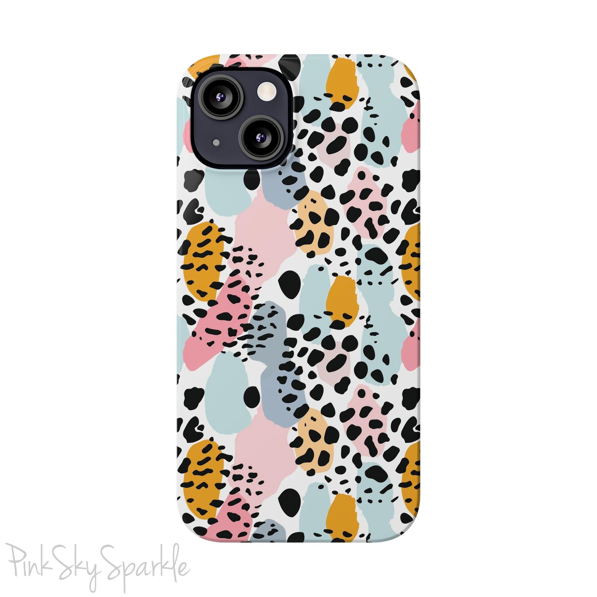 Pastel Leopard Print Slim iPhone Case
