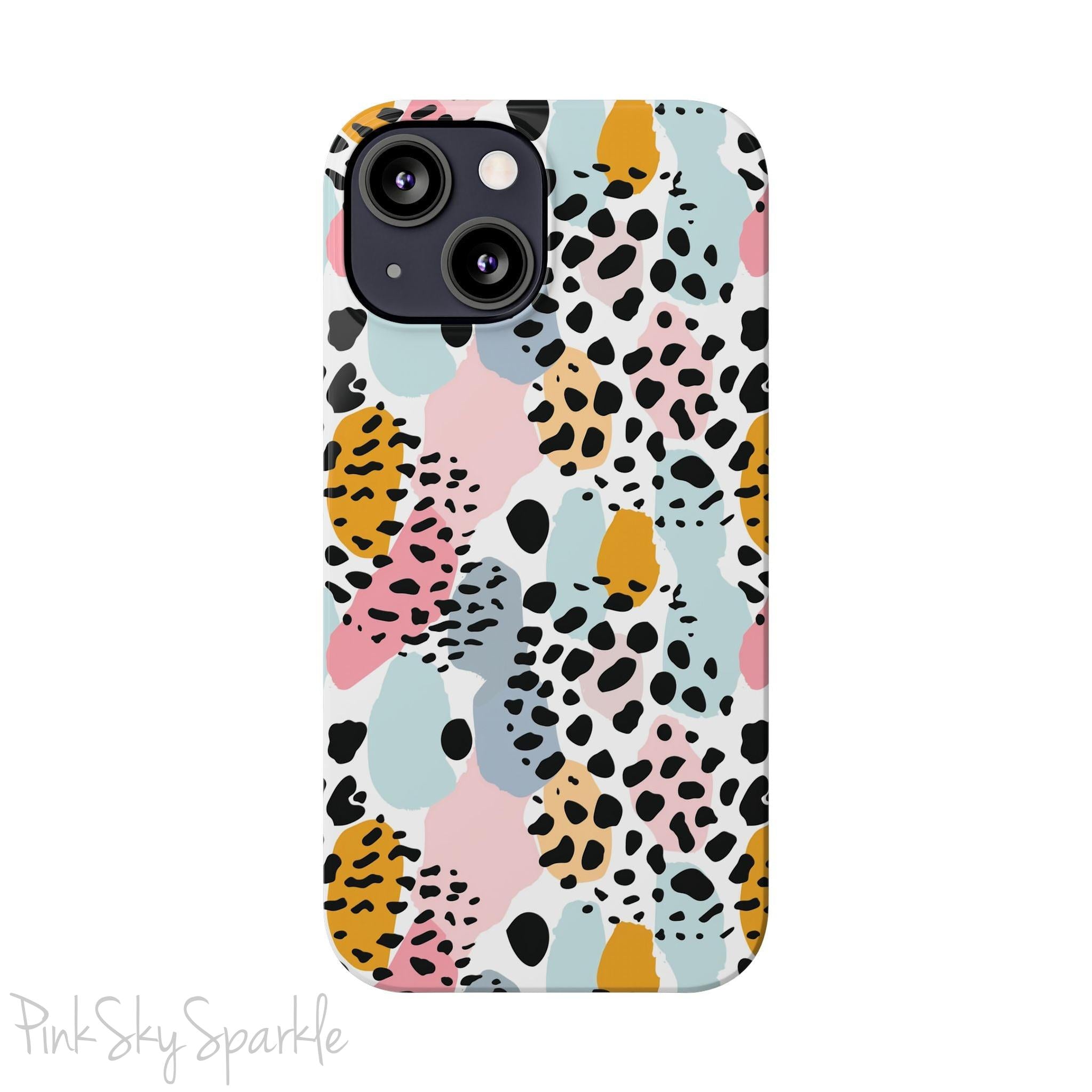 Pastel Leopard Print Slim iPhone Case