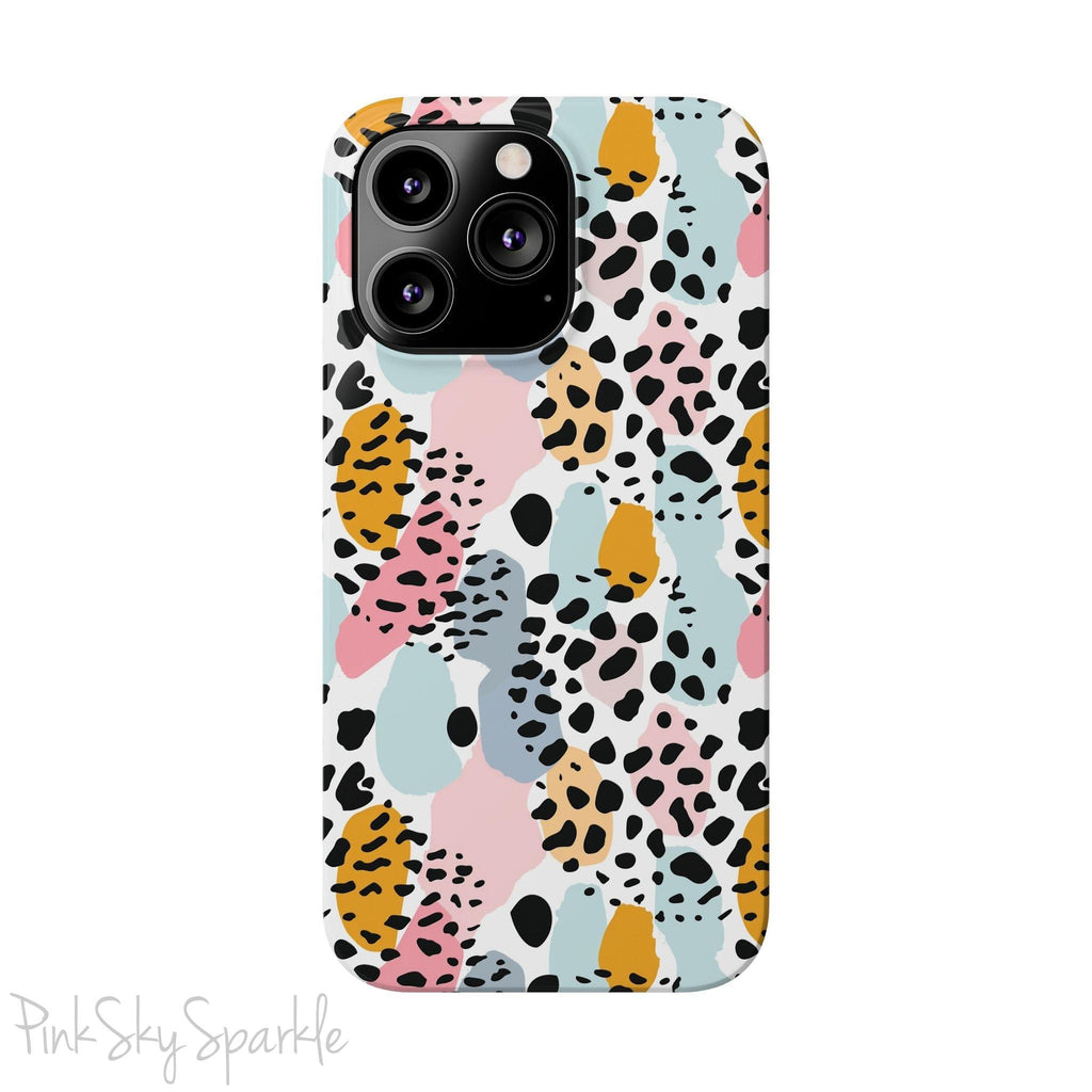 Pastel Leopard Print Slim iPhone Case