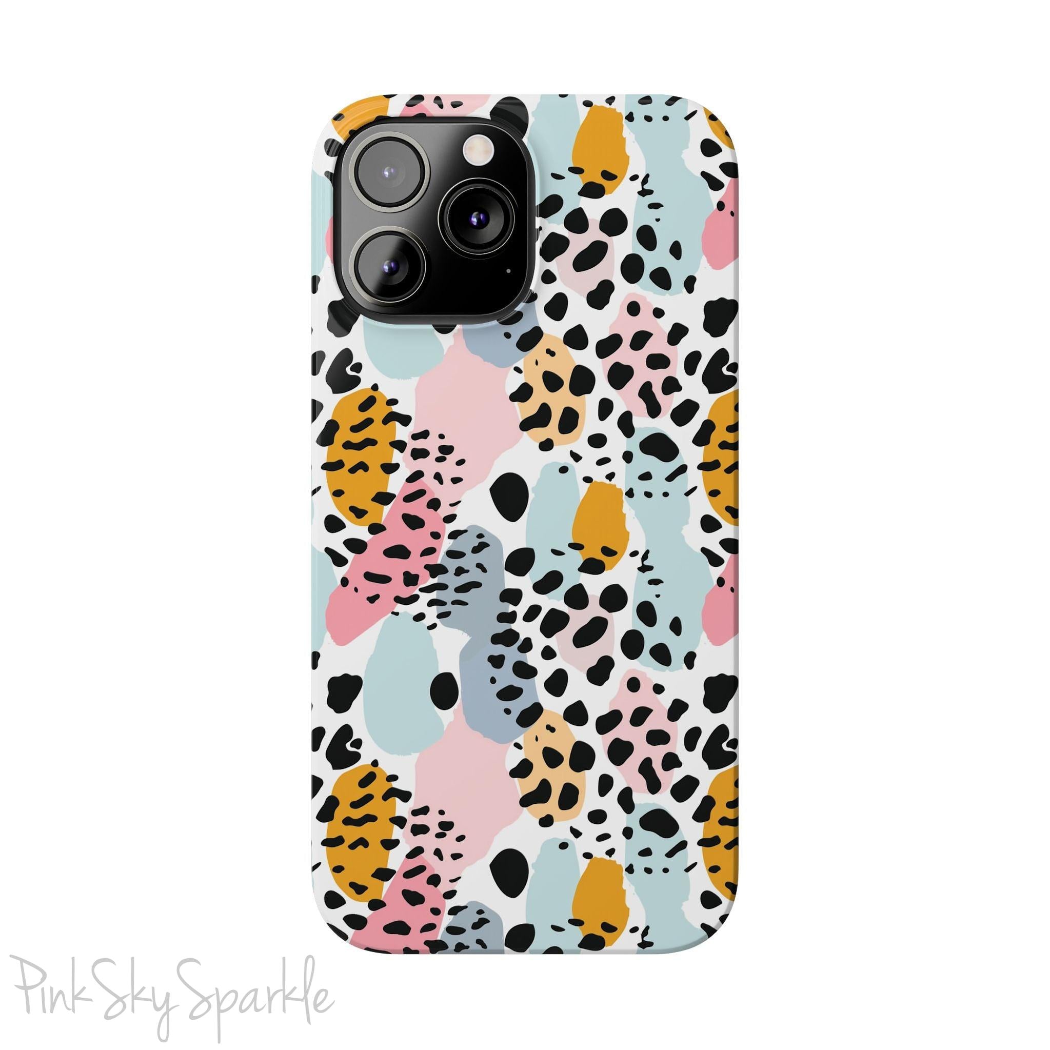 Pastel Leopard Print Slim iPhone Case