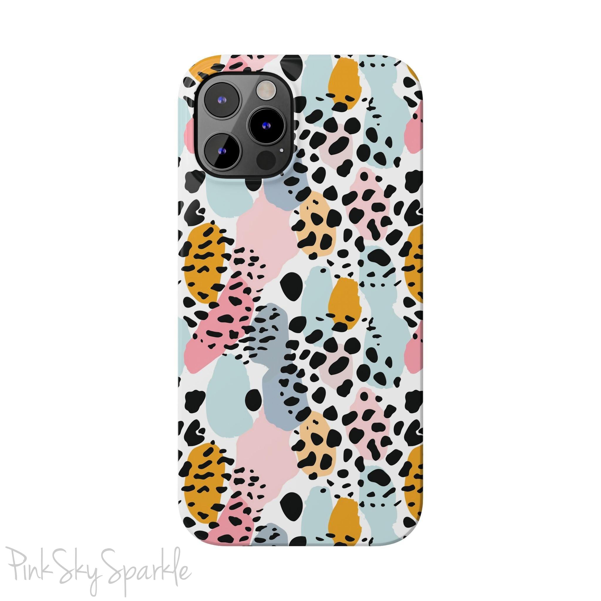 Pastel Leopard Print Slim iPhone Case
