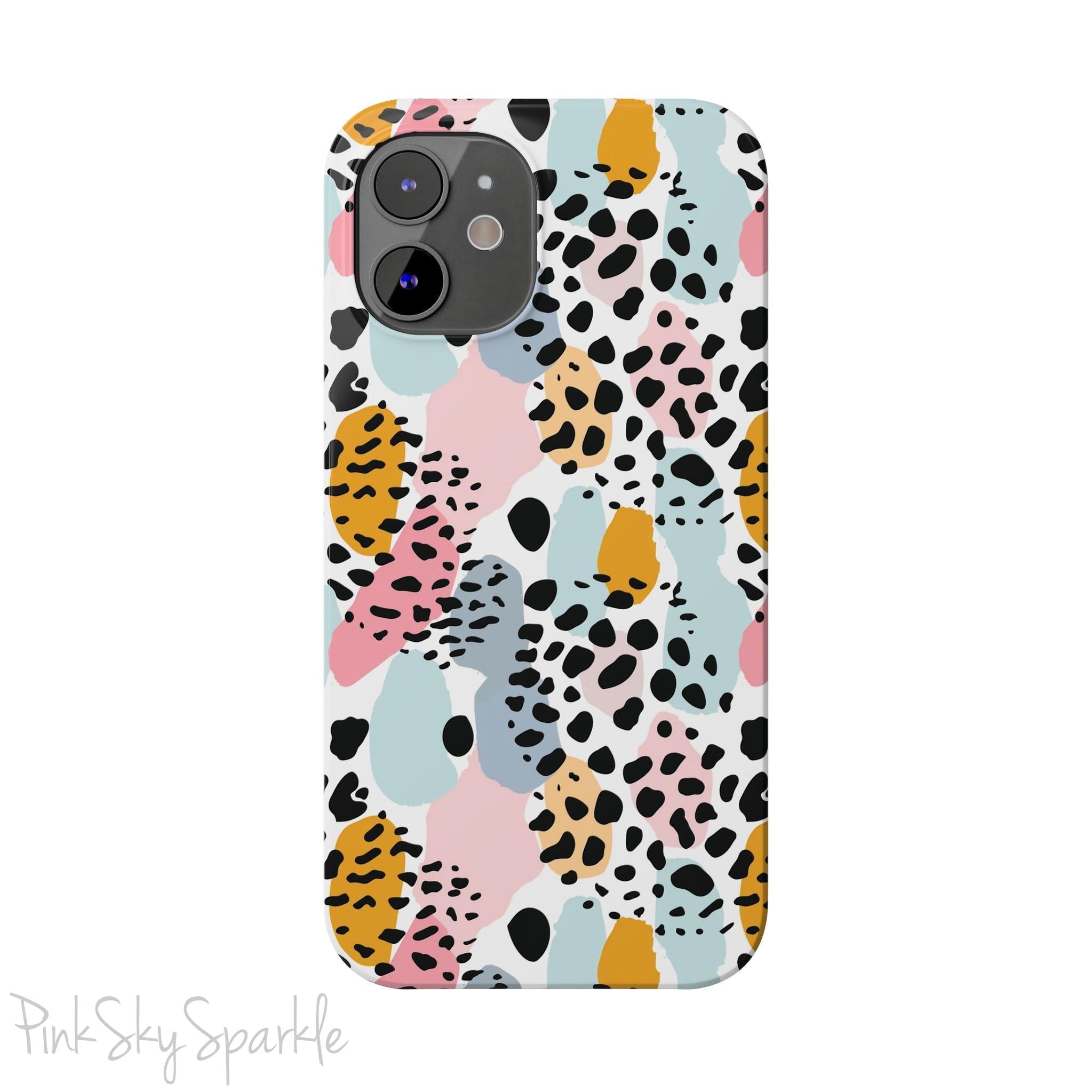 Pastel Leopard Print Slim iPhone Case