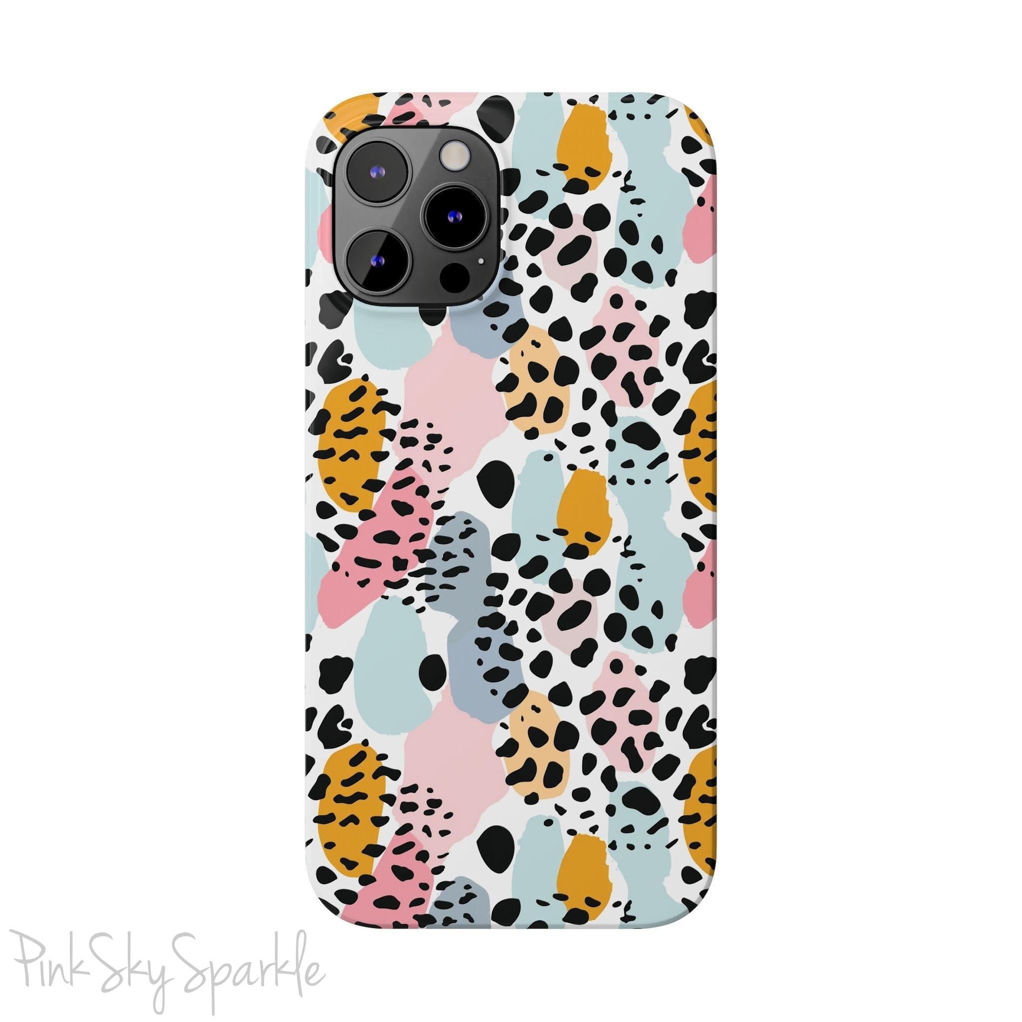Pastel Leopard Print Slim iPhone Case