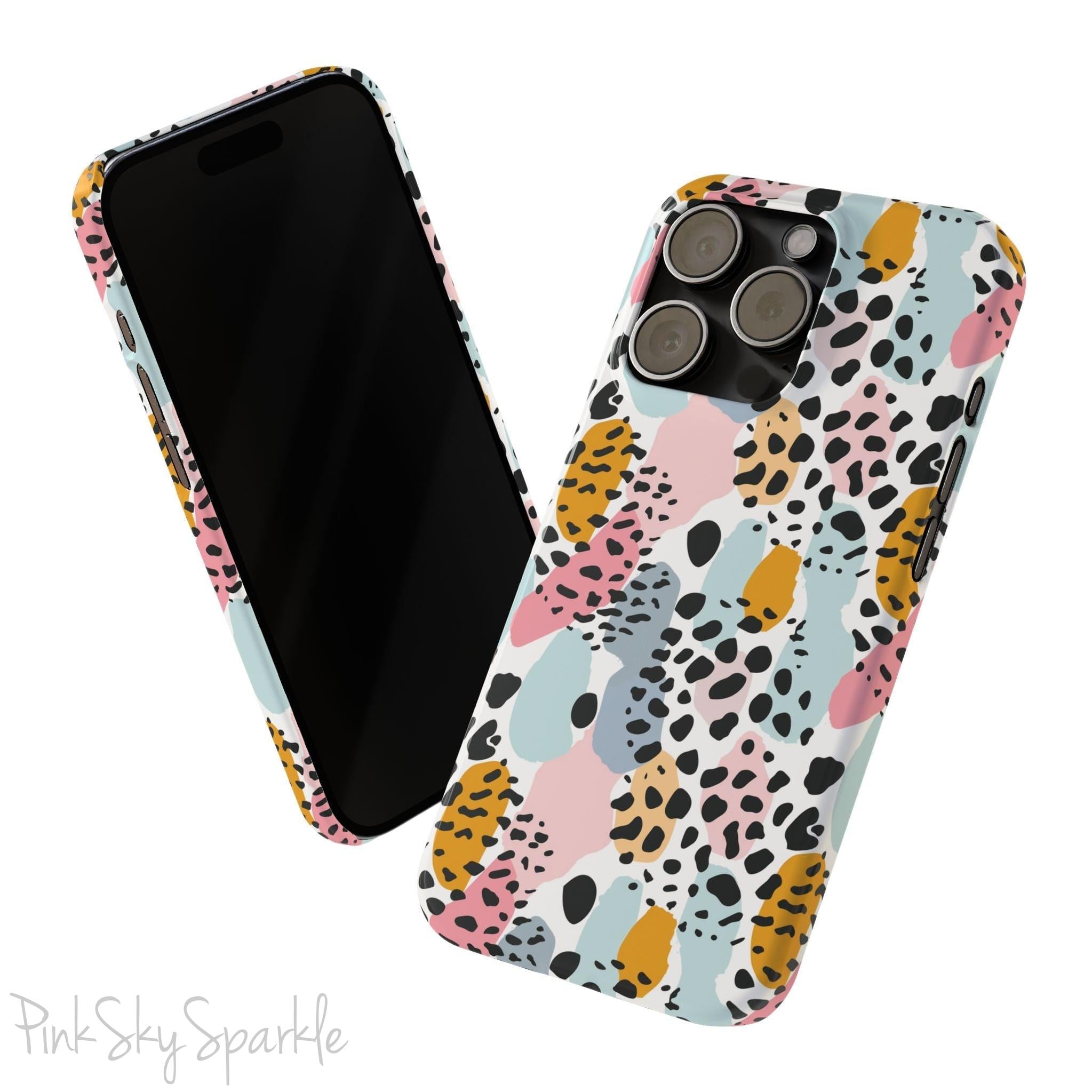 Pastel Leopard Print Slim iPhone Case