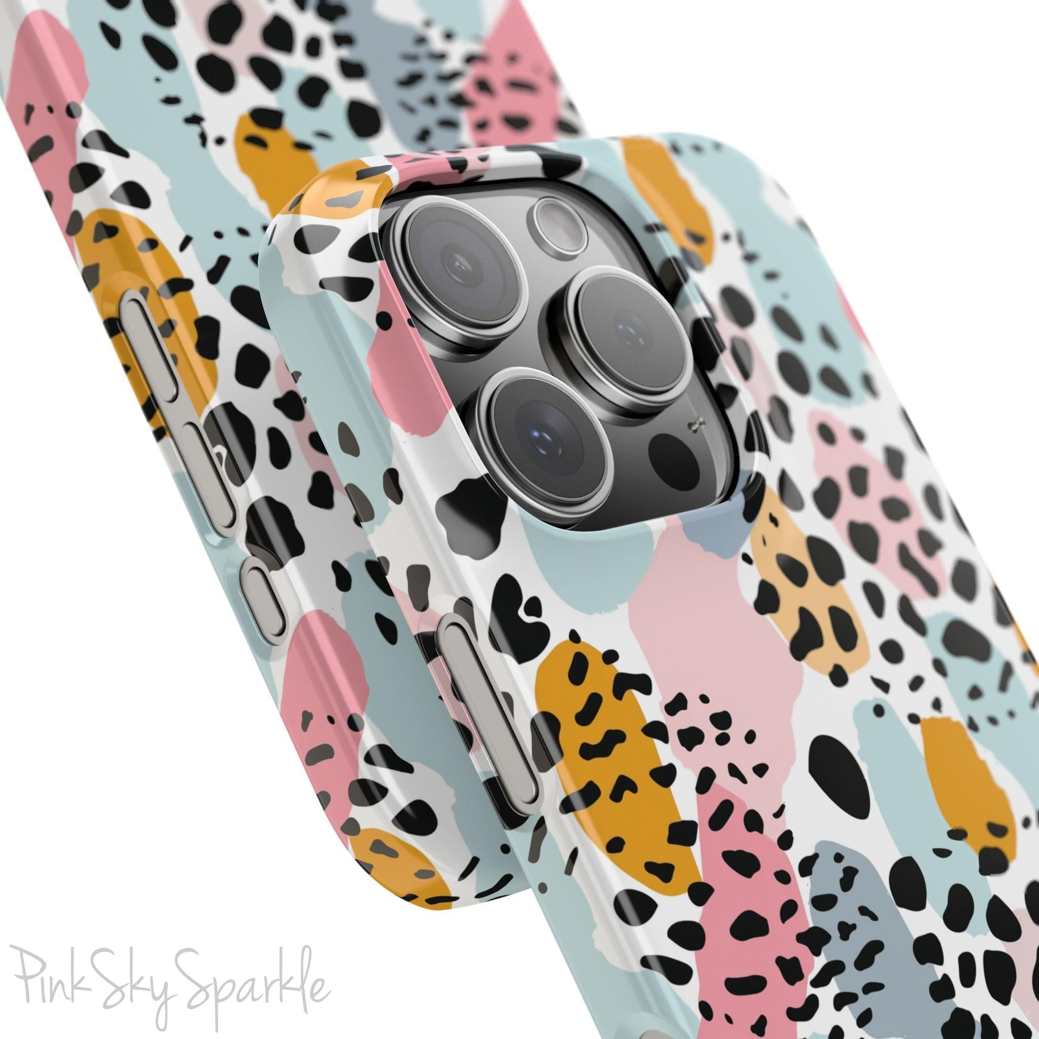 Pastel Leopard Print Slim iPhone Case