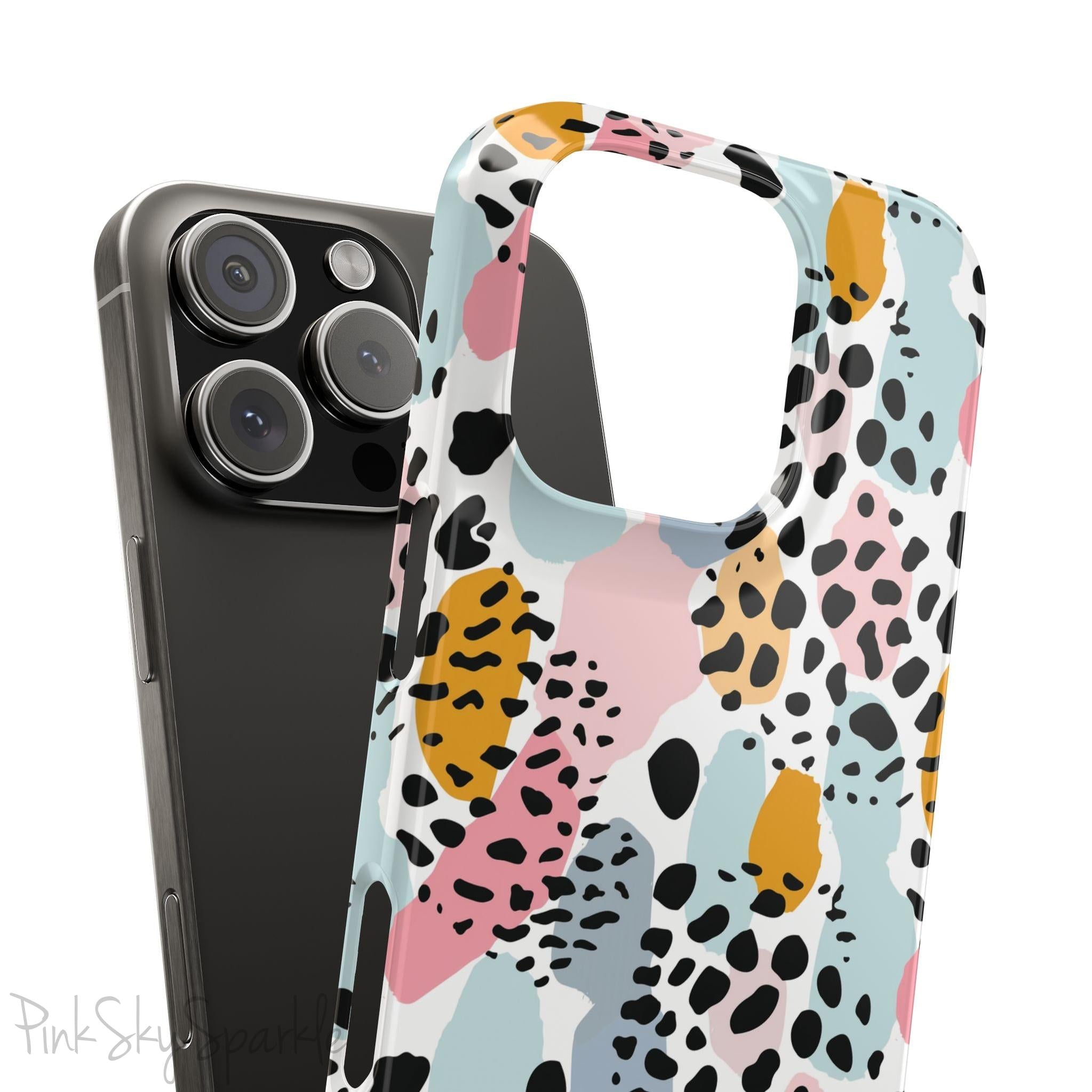 Pastel Leopard Print Slim iPhone Case