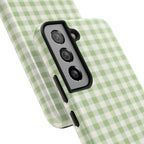 Pastel Picnic Green Gingham Tough Samsung Galaxy Phone Case