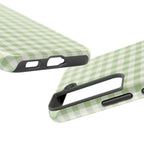 Pastel Picnic Green Gingham Tough Samsung Galaxy Phone Case