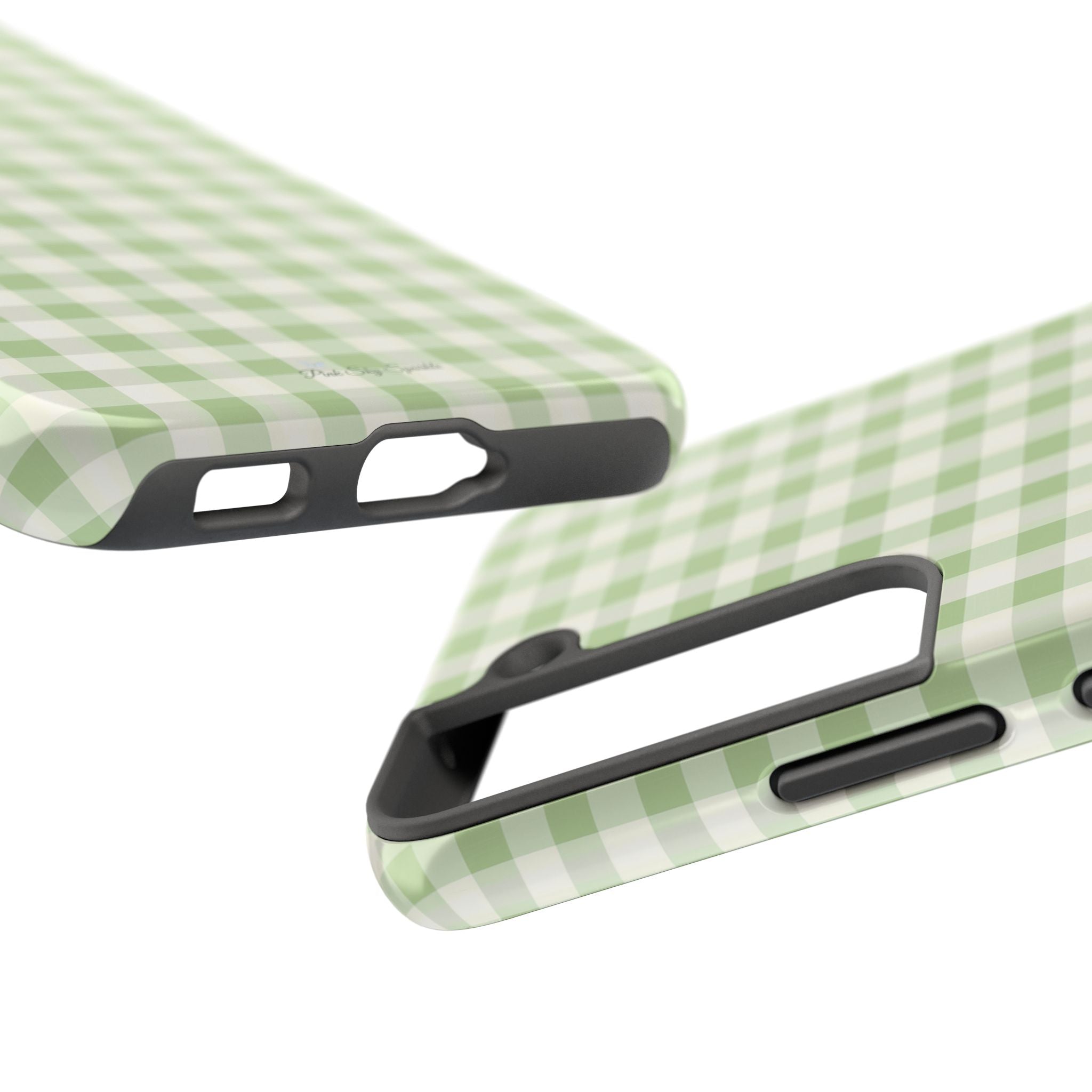Pastel Picnic Green Gingham Tough Samsung Galaxy Phone Case