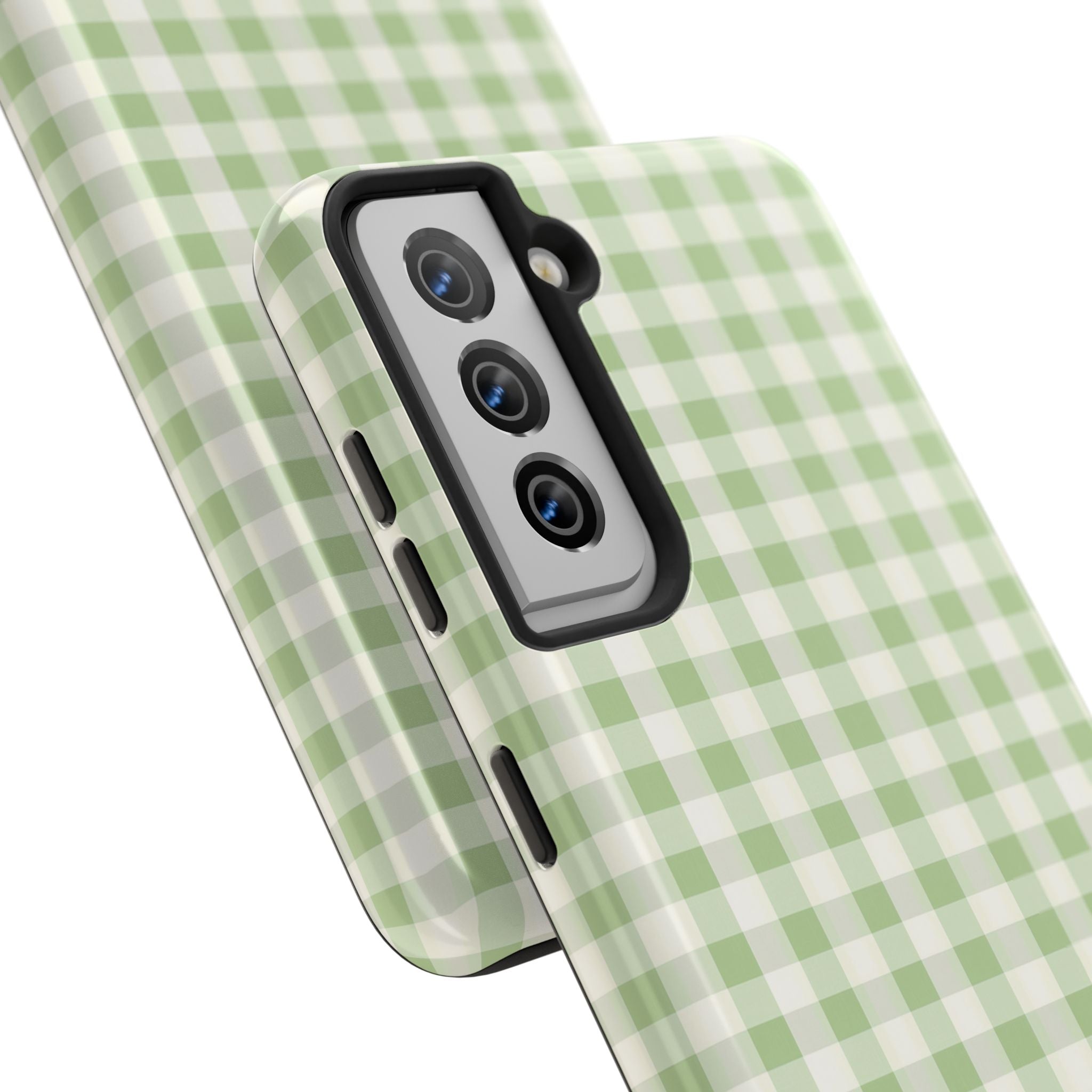 Pastel Picnic Green Gingham Tough Samsung Galaxy Phone Case