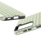 Pastel Picnic Green Gingham Tough Samsung Galaxy Phone Case