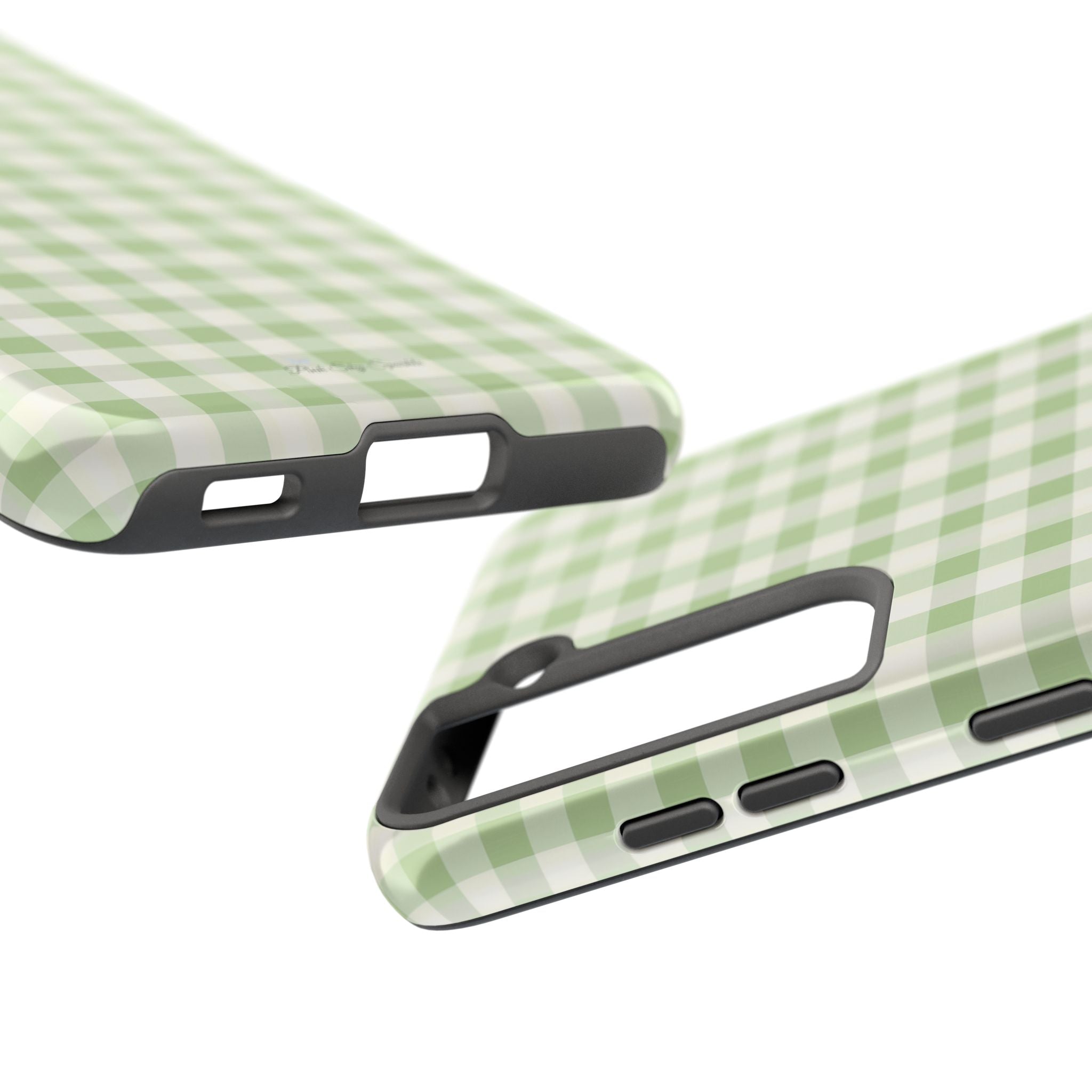 Pastel Picnic Green Gingham Tough Samsung Galaxy Phone Case