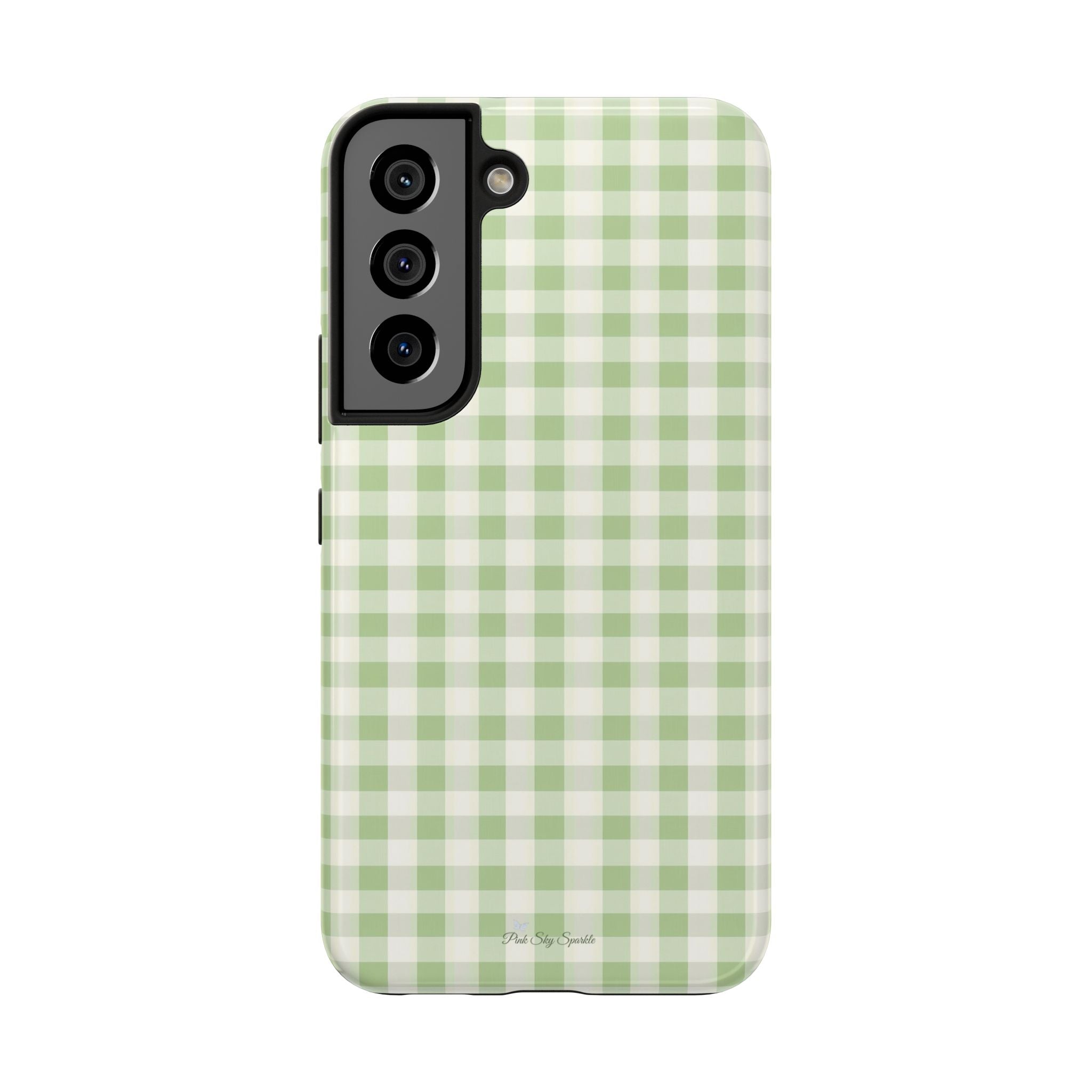 Pastel Picnic Green Gingham Tough Samsung Galaxy Phone Case