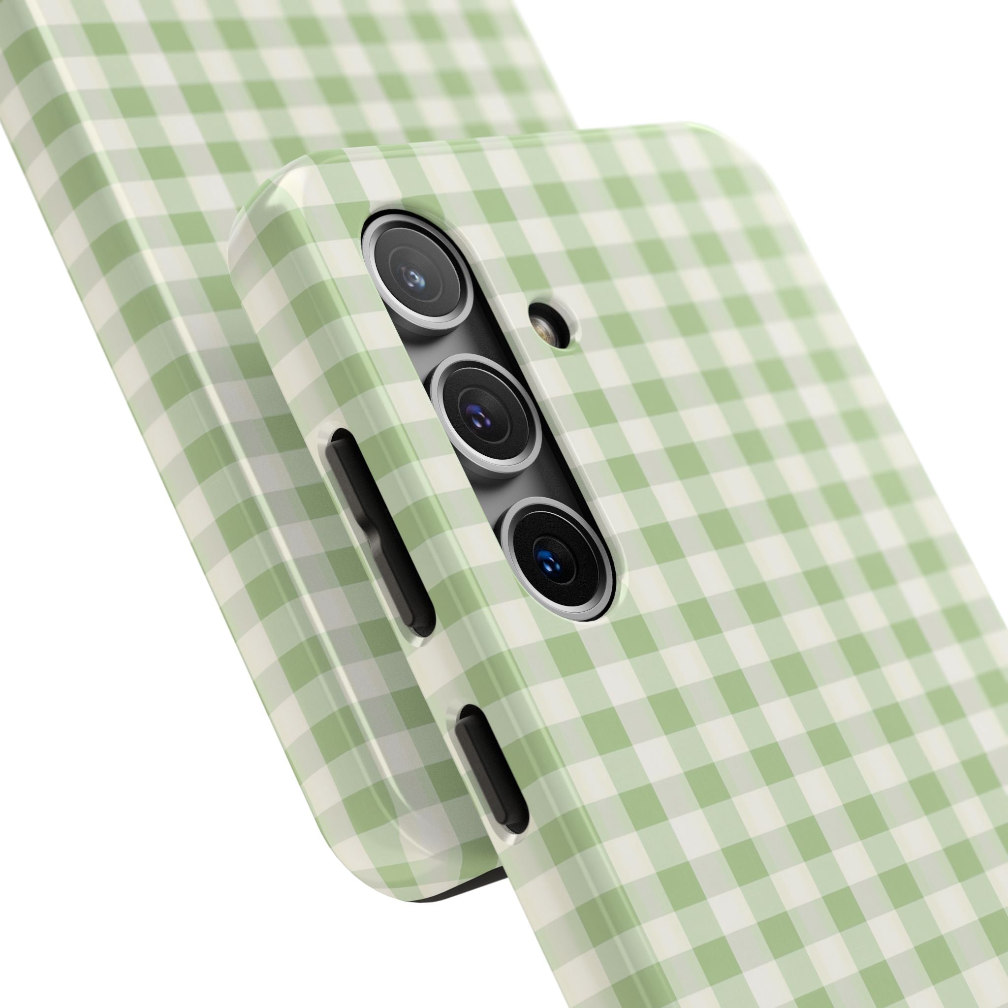 Pastel Picnic Green Gingham Tough Samsung Galaxy Phone Case
