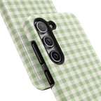 Pastel Picnic Green Gingham Tough Samsung Galaxy Phone Case