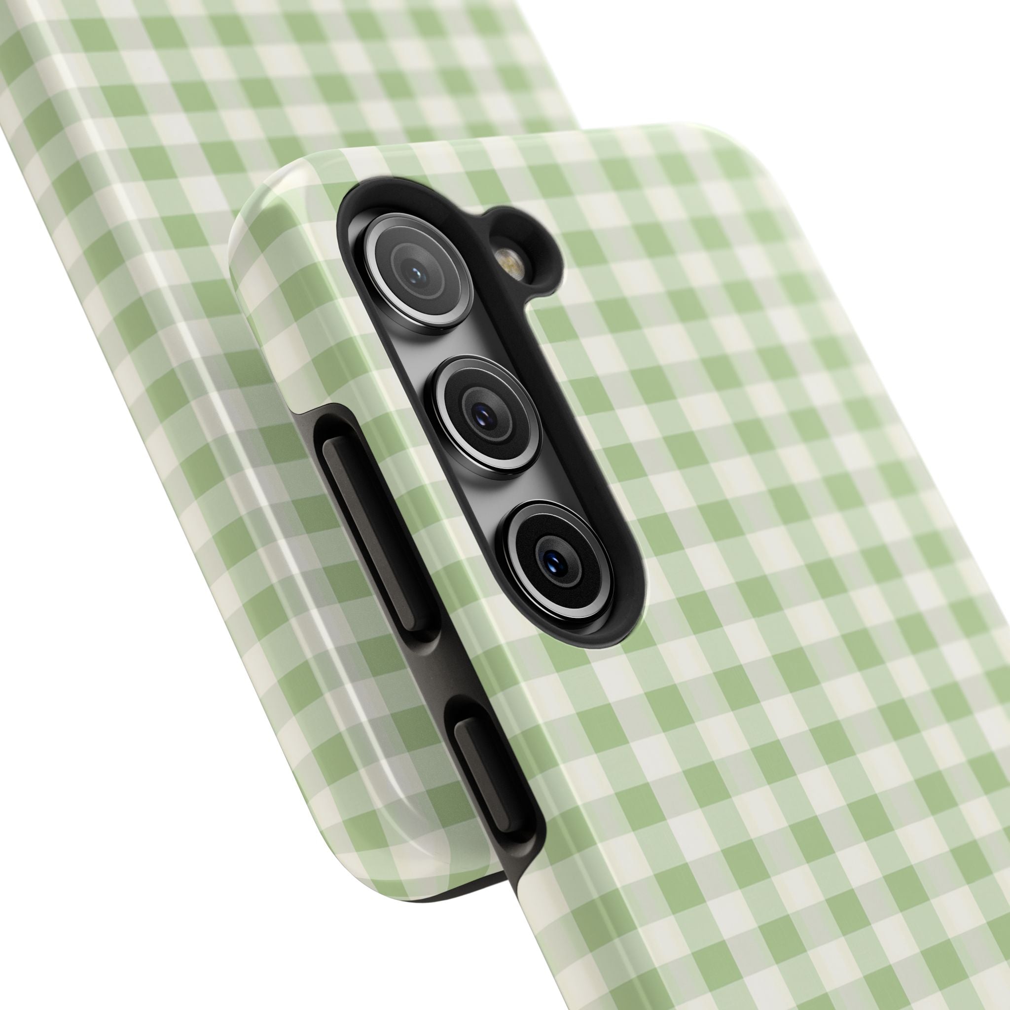 Pastel Picnic Green Gingham Tough Samsung Galaxy Phone Case