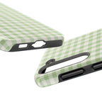 Pastel Picnic Green Gingham Tough Samsung Galaxy Phone Case