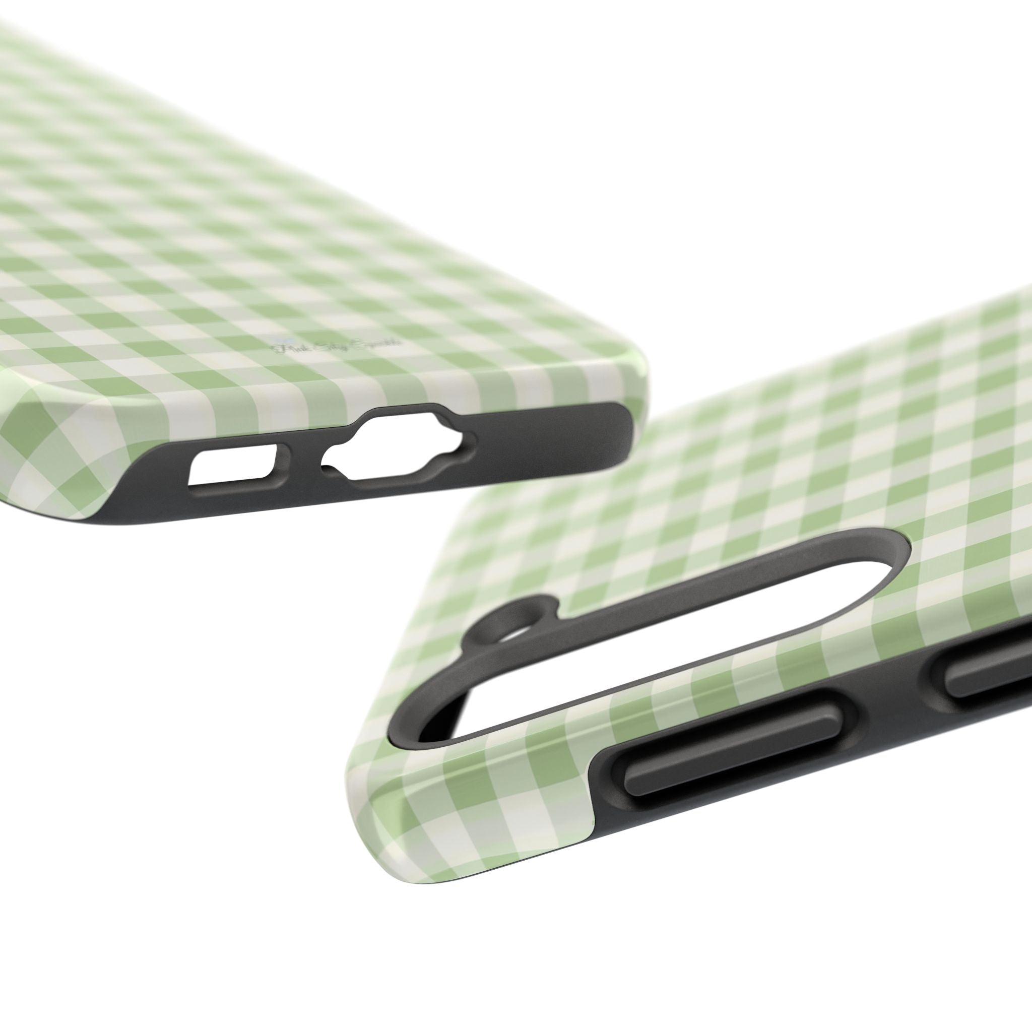 Pastel Picnic Green Gingham Tough Samsung Galaxy Phone Case