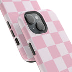 Pink Checkered Magnetic iPhone Case