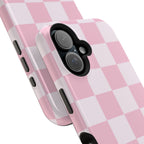 Pink Checkered Magnetic iPhone Case