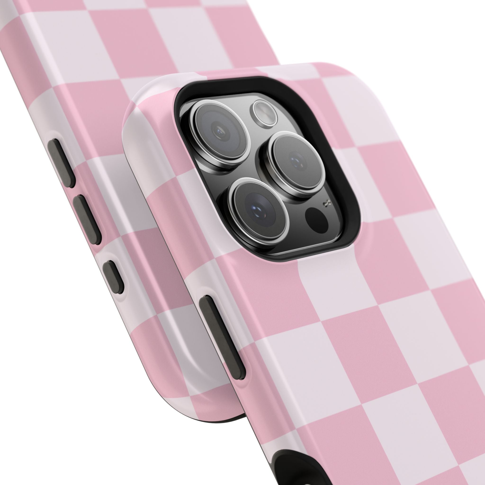 Pink Checkered Magnetic iPhone Case