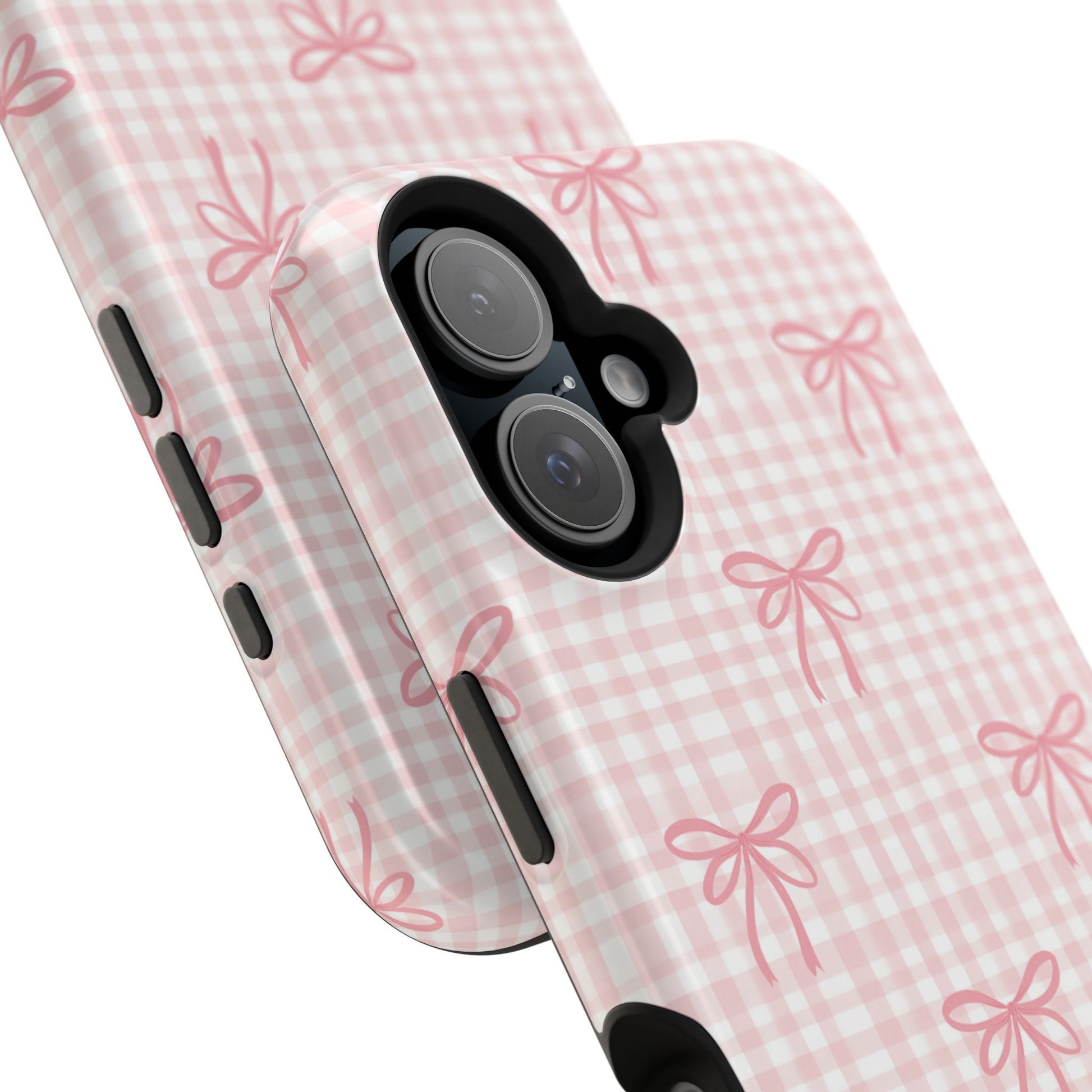 Pink Gingham Coquette Magnetic iPhone Case