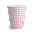 Pink Gingham Latte Mug