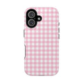 Pink Gingham Magnetic iPhone Case