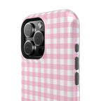 Pink Gingham Magnetic iPhone Case