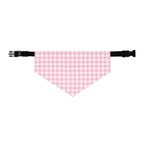 Pink Gingham Pet Bandana With Adjustable Collar