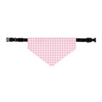 Pink Gingham Pet Bandana With Adjustable Collar