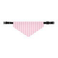 Pink Gingham Pet Bandana With Adjustable Collar