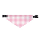 Pink Gingham Pet Bandana With Adjustable Collar